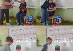 Dzieci składają życzenia.
