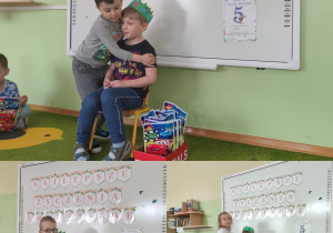 Dzieci składają życzenia.