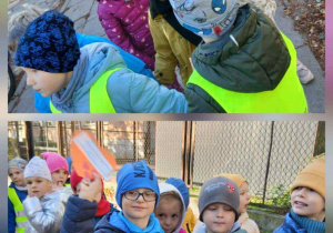 Dzieci na spacerze trzymają serduszka