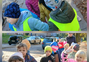 Dzieci na spacerze trzymają serduszka