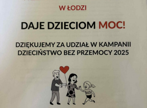 Podziękowanie za udział w kampanii.