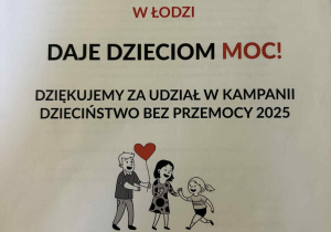 Podziękowanie za udział w kampanii.