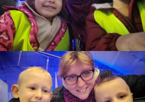 Dzieci wraz z Panią pozują do wspólnej fotografii.