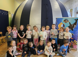 Wizyta mobilnego planetarium "Orbitek"