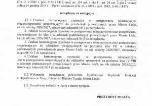 Zarządzenie Prezydent Miasta Łodzi