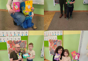 kolaz zdjęć z rodzicami oraz dziećmi - pokaz pięknych kartek