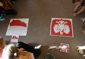 puzzle - flaga i godło Polski