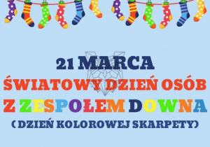 Plakat akcji 21 marca Światowy dzień osób z zespołem Downa