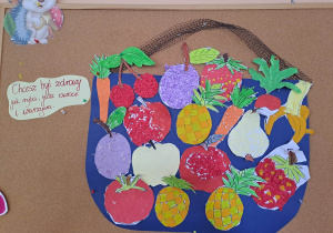 Plakat o tematyce prozdorwotnej - owoce i warzywa