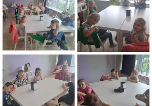 Dzieci siedzą przy stolikach i oczekują na pizze